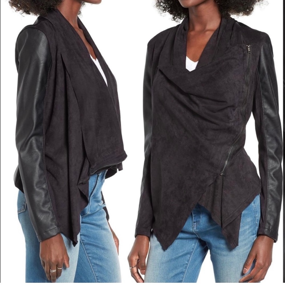 Blank NYC faux suede/leather motorcycle jacket